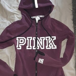 Pink zip up hoodie